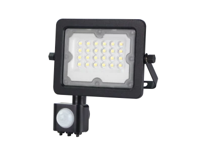 Naświetlacz LED GALAXI 20W czarny czujnik ruchu barwa neutralna, LFL220S - Lumax