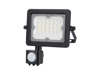 Naświetlacz LED GALAXI 20W PIR 6000K, Czarny -  LUMAX