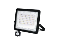 Naświetlacz LED GALAXI 50W PIR 6000K, Czarny - LUMAX