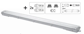 Oprawa hermetyczna 2X18W 1800LN 840 120CM IP65, HDL236KOM - HEDA