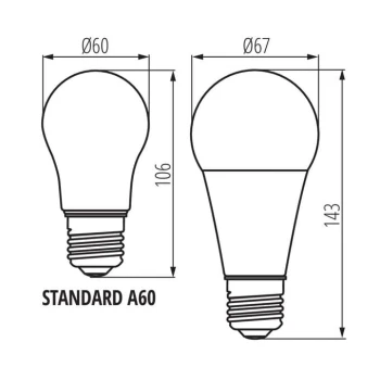 Żarówka IQ-LED A67 19W E27 2450LM Barwa ciepła, 27315 - Kanlux