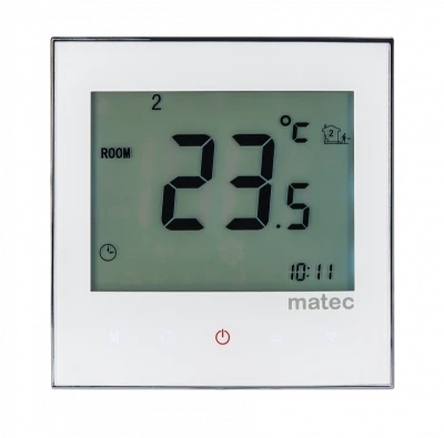 Regulator temp. podtynkowy elektroniczny, RTD-02-BIA - ZAMEL