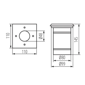 Oprawa dogruntowa DL-10L IP67, 7173 - Kanlux