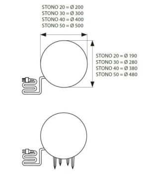 Oprawa ogrodowa STONO 30 25W E27, 24651 - Kanlux