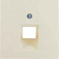 Plytka czolowa do gn. przylącz. UAE 1-kr komp. i tel. kremowy, B.Kwadrat, 5314078982 - Hager Berker
