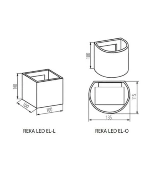 Oprawa elewacyjna REKA LED EL 7W-L-GR, 28990 - Kanlux