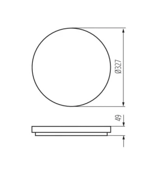 Plafon VARSO LED 24W NW O 24W, 26445 - Kanlux