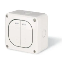 Łącznik hermetyczny podwójny natynkowy IP66 M95 Protecta, szary, 137.5021 - SCAME