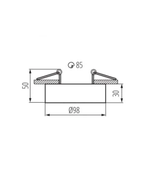 Oprawa sufitowa MINI BORD DLP 50 B, 28783 - Kanlux