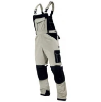 Spodnie robocze na szelkach piaskowe r. M, S-44594 - STALCO