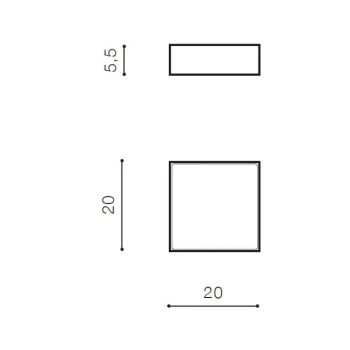 Plafon CASPER SQUARE LED 15W 3000K, AZ4496 - AZzardo