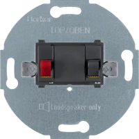 Mechanizm gniazda glośnikowego stereofonicznego 1-kr, antracyt, one.platform, 457205 - Hager Berker