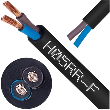 Przewód w gumie OW 2X1.5, H05RR-2X1.5-5M - Elektrokabel