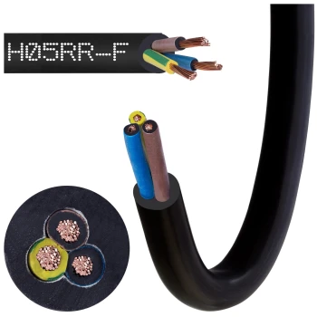 Przewód w gumie OW 3X1.5 3M, H05RR-3X1.5-3M - Elektrokabel