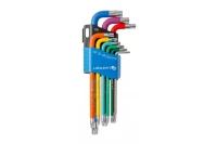 Klucze torx długie, kolorowe zestaw 9 szt, HT1W817 - HOGERT