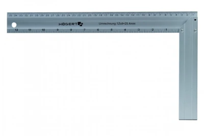 Kątownik stolarski aluminiowy 350x 190mm, HT4M203 - HOGERT