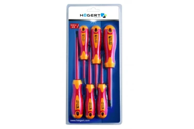 Wkrętaki zestaw 6 szt, izolowane 1000V, stal S2, HT1S996 - HOGERT