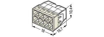 Szybkozłączka samozaciskowa 8X2.5, 2273-208 - WAGO