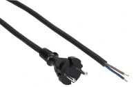 Przewód w gumie z wtyczką OW 2X1.5, H05RR-2X1.5-5M - Elektrokabel