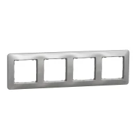 Ramka poczwórna Srebrne aluminium, Sedna Design&Elements SDD313804