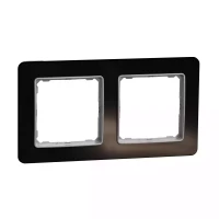 Ramka podwójna Szkło czarne - Sedna Elements SDD361802