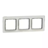 Ramka potrójna Szkło białe - Sedna Elements SDD360803