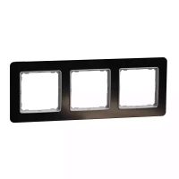 Ramka potrójna Szkło czarne - Sedna Elements SDD361803