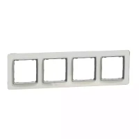 Ramka poczwórna Szkło białe - Sedna Elements SDD360804