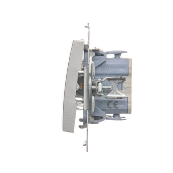 Łącznik schodowy LED, Srebrny mat - DW6L.01/43 - Kontakt Simon 54 Premium