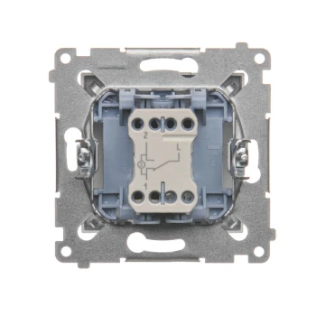 Łącznik schodowy LED, Srebrny mat - DW6L.01/43 - Kontakt Simon 54 Premium