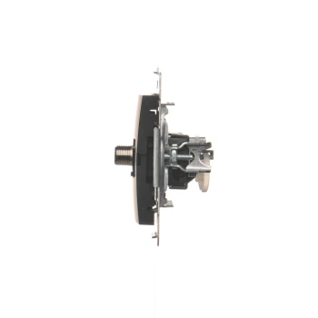 Gniazdo antenowe typu F+RJ45, Czarny mat - DASFRJ45.01/49 - Kontakt Simon 54 Premium