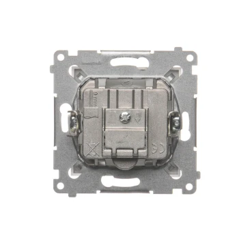 Gniazdo antenowe R-TV-SAT końcowe, Srebrny - DASK.01/43 - Kontakt Simon 54 Premium