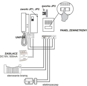 Zestaw domofonowy jednorodzinny, 2-żylowy SAGITTA OR-DOM-SG-918 - ORNO