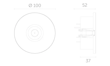Opt. Otwarta Oprawa Awaryjna Centrali Baterii IP65 6W 615LM, AXPO/6W/G/CB/WH - AWEX