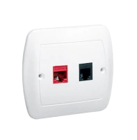 Gniazdo komputerowe RJ45 kat. 5e + gniazdo telefoniczne RJ11, bialy, Simon Akord, AF5T/11 - Kontakt-Simon