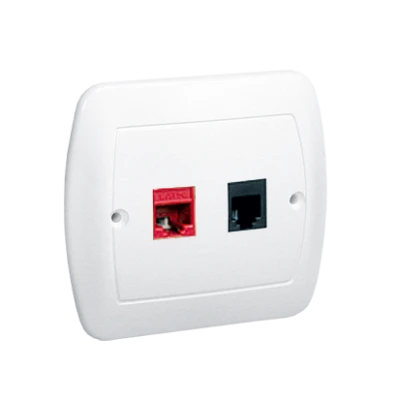 Gniazdo komputerowe RJ45 kat. 5e + gniazdo telefoniczne RJ11, biały, Simon Akord, AF5T/11 - Kontakt-Simon