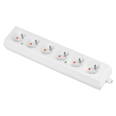 Gniazdo wtyczkowe przenośne sześciokrotne V250 A 16 IP 20, T-10482 - PLASTROL