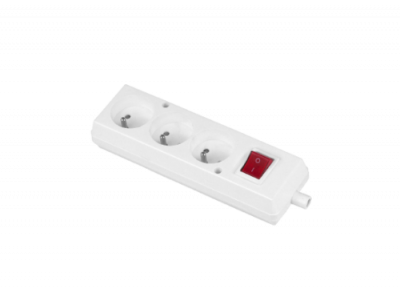 Gniazdo wtyczkowe przenośne 3x2P+Z z wyłącznikiem 16A, 250V, T-10486 - PLASTROL