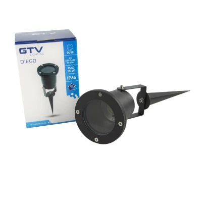 Oprawa Ogrodowa Czarna GU10 max.35W IP65, OS-DIEGOGU10-20 - DIEGO GTV