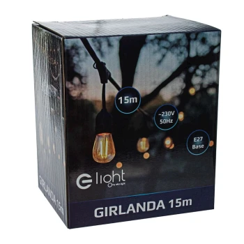 Girlanda 15M (Bez Żarówek) MILAGRO, EKO6932 - EKO-LIGHT