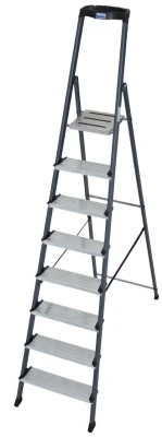 Drabina jednostronna aluminiowa 8 ST SECURO ANODOWANA, 126467 - KRAUSE