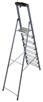 Drabina jednostronna aluminiowa 8 ST SECURO ANODOWANA, 126467 - KRAUSE