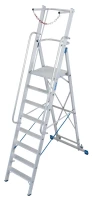 Drabina jednostronna aluminiowa 8ST z barierką STABILO, 127525  - KRAUSE
