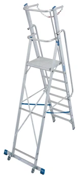 Drabina jednostronna aluminiowa 8ST z barierką STABILO, 127525 - KRAUSE