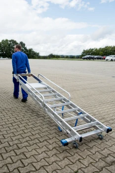 Drabina jednostronna aluminiowa 8 ST Z PLATFORMĄ STABILO, 127785 - KRAUSE