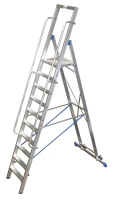 Drabina jednostronna aluminiowa WST 10 ST z platformą STABILO, 127808 - KRAUSE