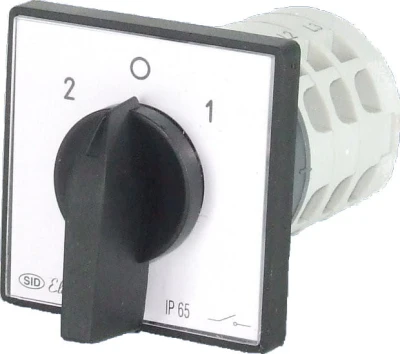 Łącznik krzywkowy 25A, 2-0-1 z płytką przednią, Łuk E25-72, 952571 - Elektromet