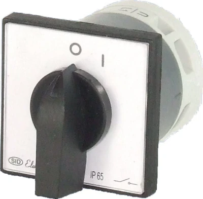 Łącznik krzywkowy 12A, 0-I jednofazowy z płytką przednią, Łuk E12-52, 921252 - Elektromet