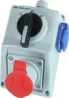 Zestaw instalacyjny z rozlącznikiem L-0-P, gniazdo 16A/400V, 4P + 16A/250V, C16-48.1, 971613 - Elektromet