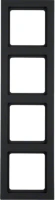 Ramka 4-krotna, antracyt, Q.3, 10146096 - Hager Berker